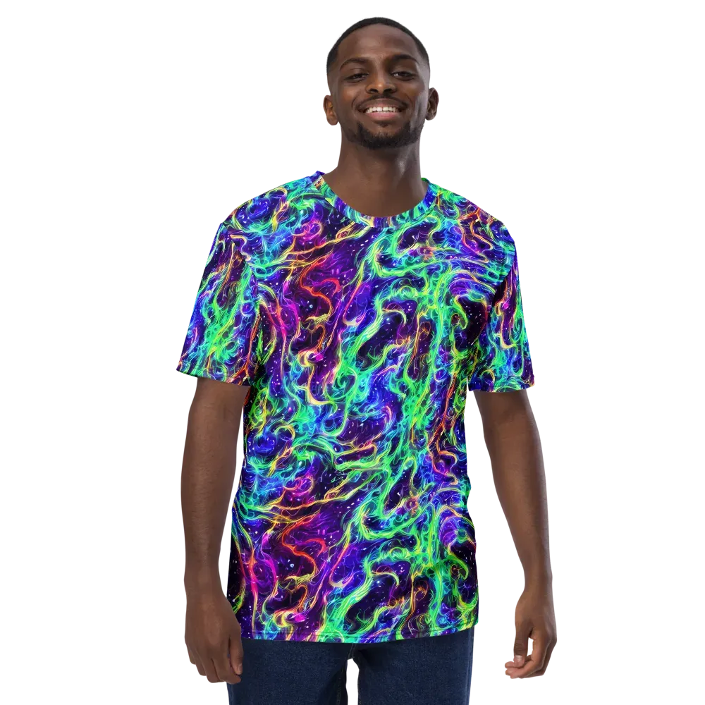 Afterdark Illusion on Men's Crew Neck T-Shirt — Front