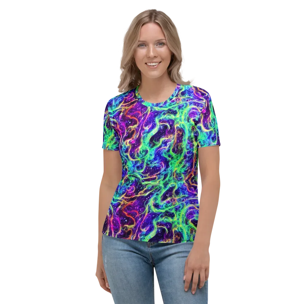 Afterdark Illusion on Women's Crew Neck T-Shirt — Front