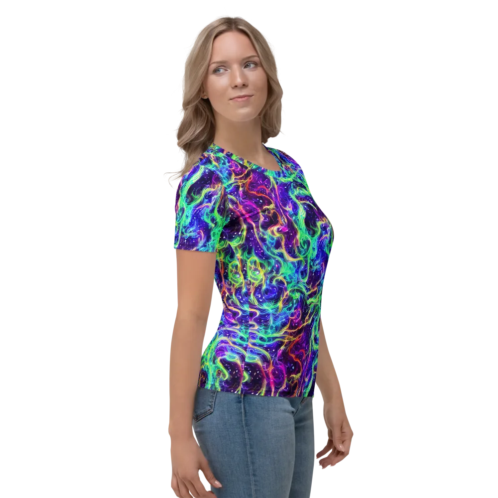 Afterdark Illusion on Women's Crew Neck T-Shirt — Right
