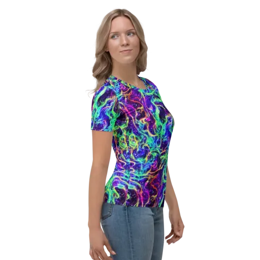 Afterdark Illusion on a Women's Crew Neck T-Shirt
