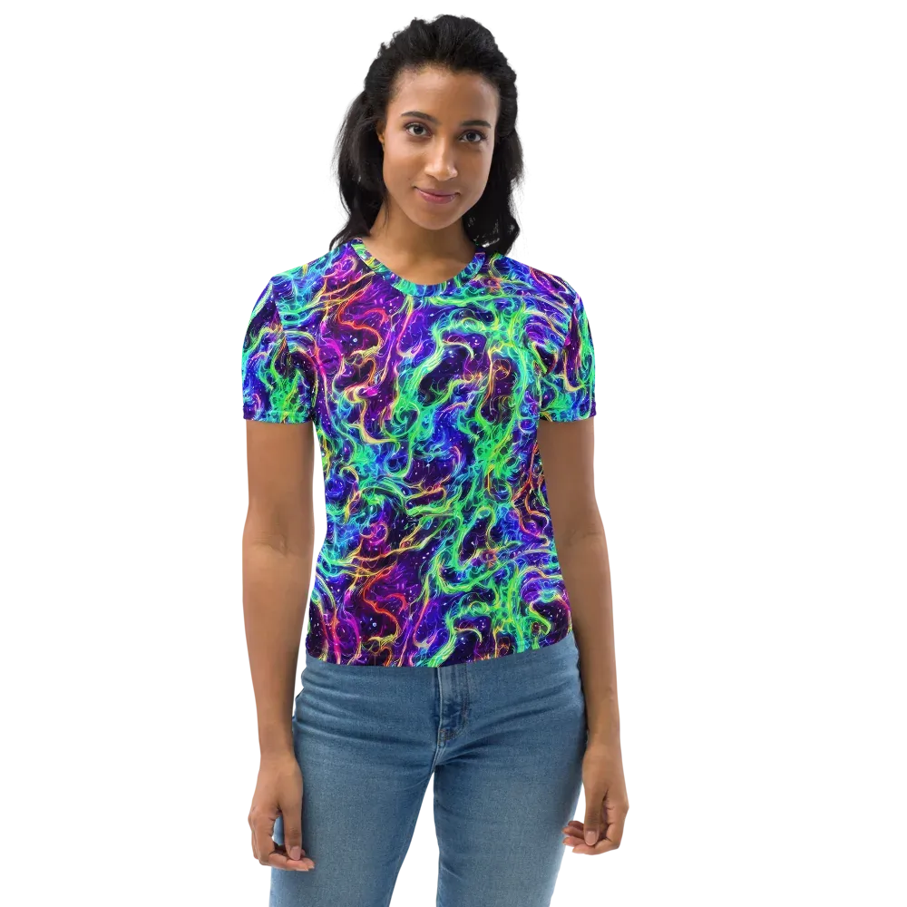Afterdark Illusion on Women's Crew Neck T-Shirt — Front