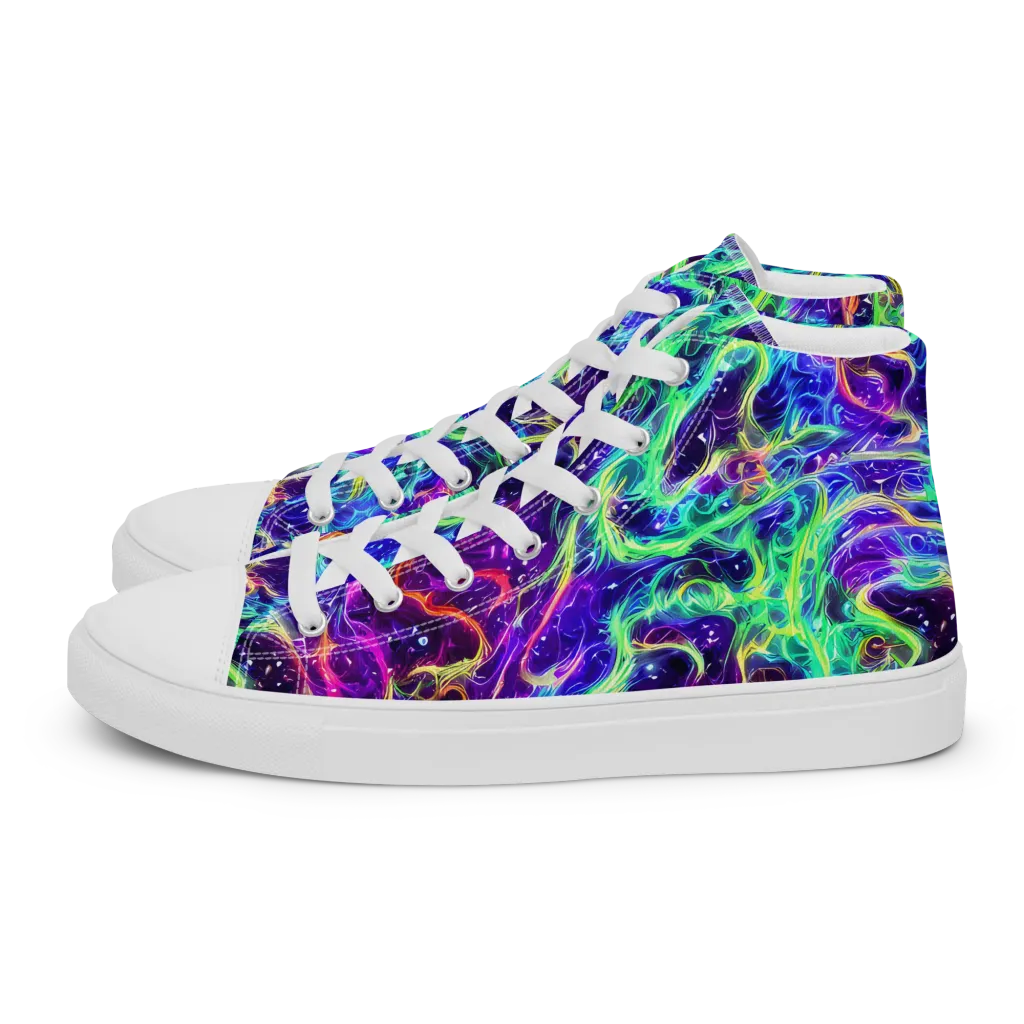 Afterdark Illusion on Women's High Top Canvas Shoes — Left