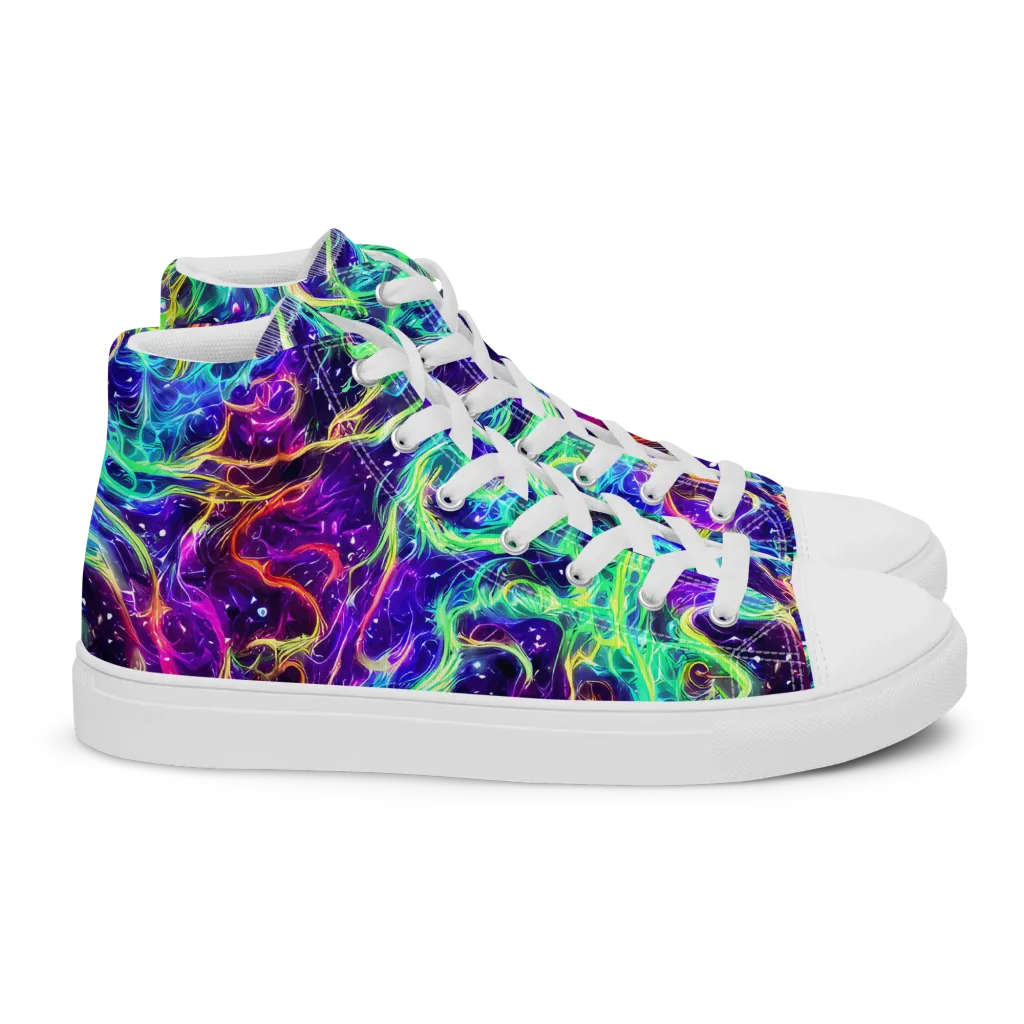 Afterdark Illusion on Women's High Top Canvas Shoes — Right