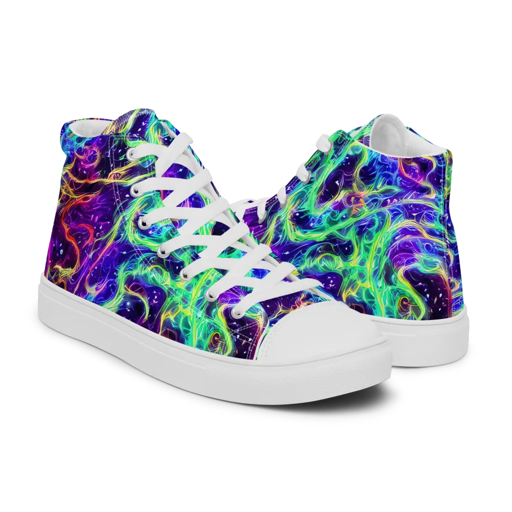 Afterdark Illusion on Women's High Top Canvas Shoes — Right
