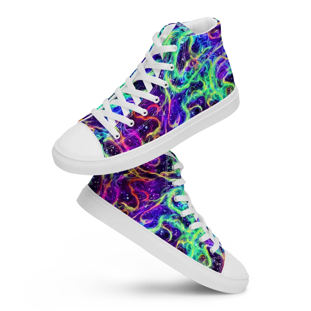 Afterdark Illusion on Women's High Top Canvas Shoes — Front