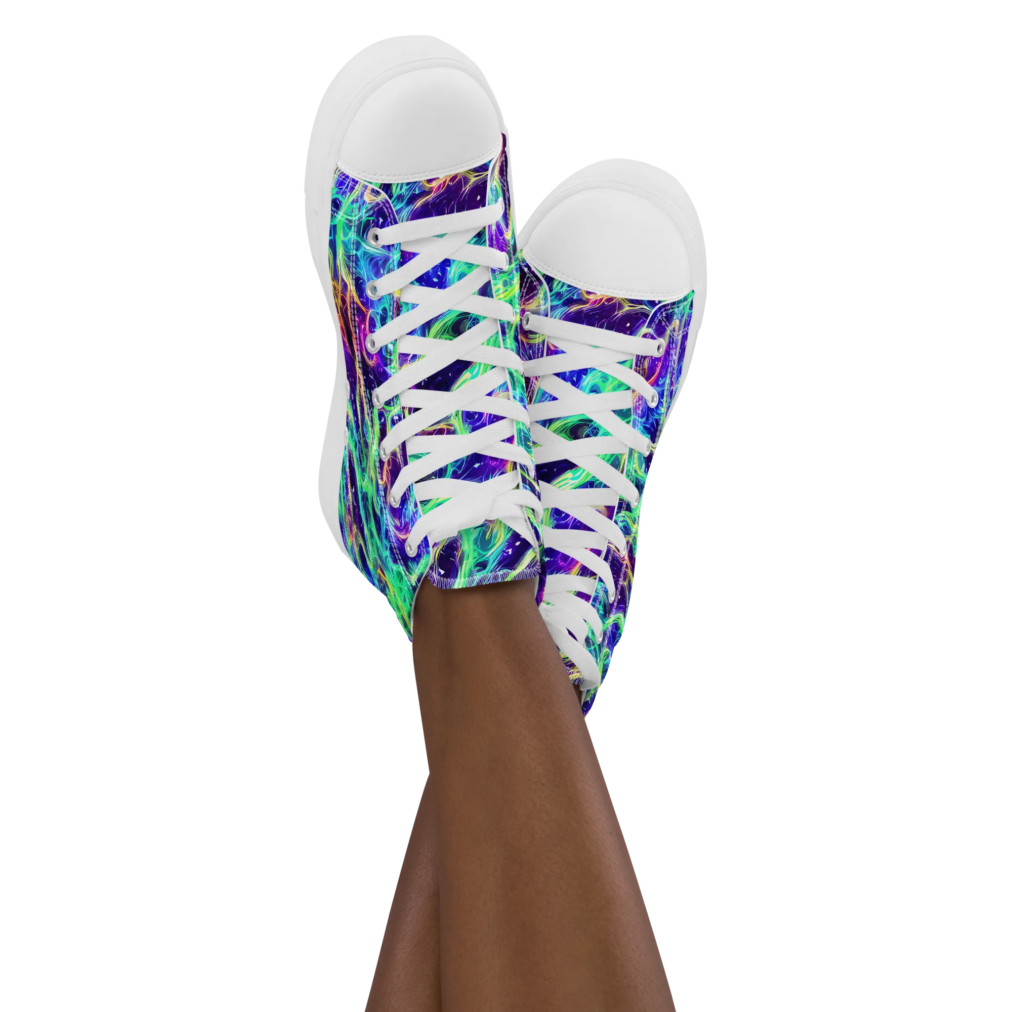 Afterdark Illusion on Women's High Top Canvas Shoes — Front