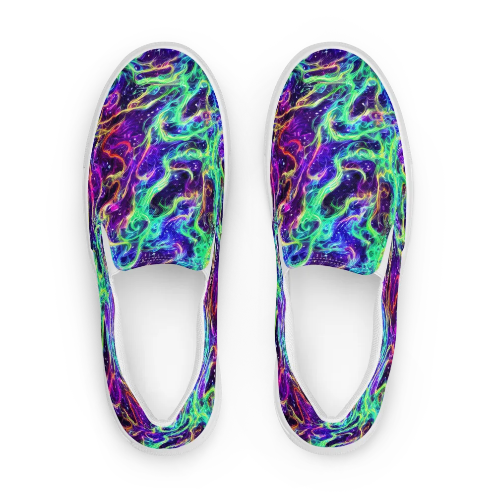 Afterdark Illusion on Men's Slip-On Canvas Shoes — Front