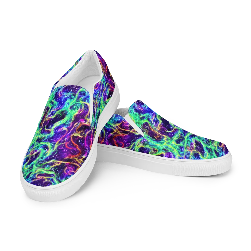 Afterdark Illusion on Men's Slip-On Canvas Shoes — Left Front