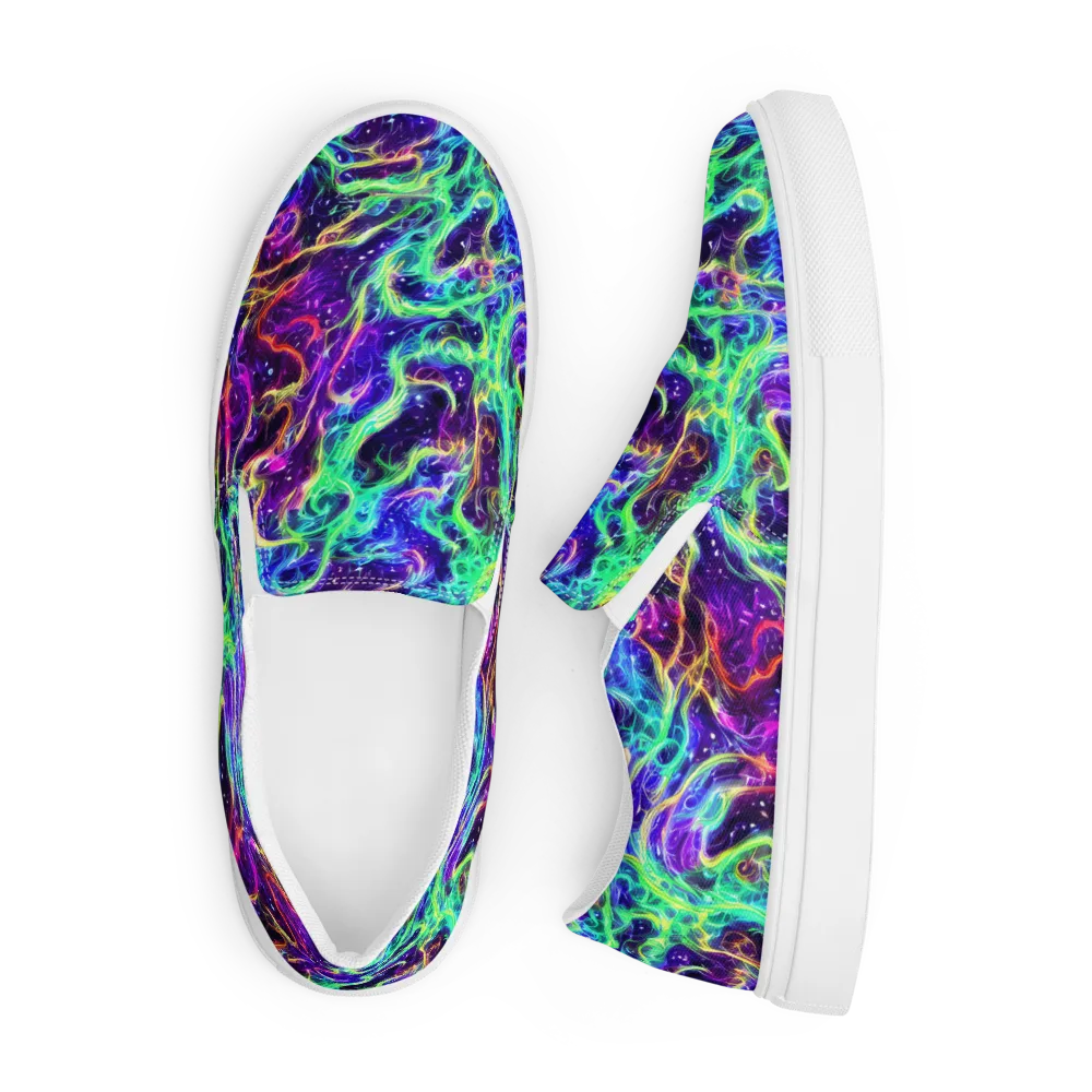 Afterdark Illusion on Men's Slip-On Canvas Shoes — Front