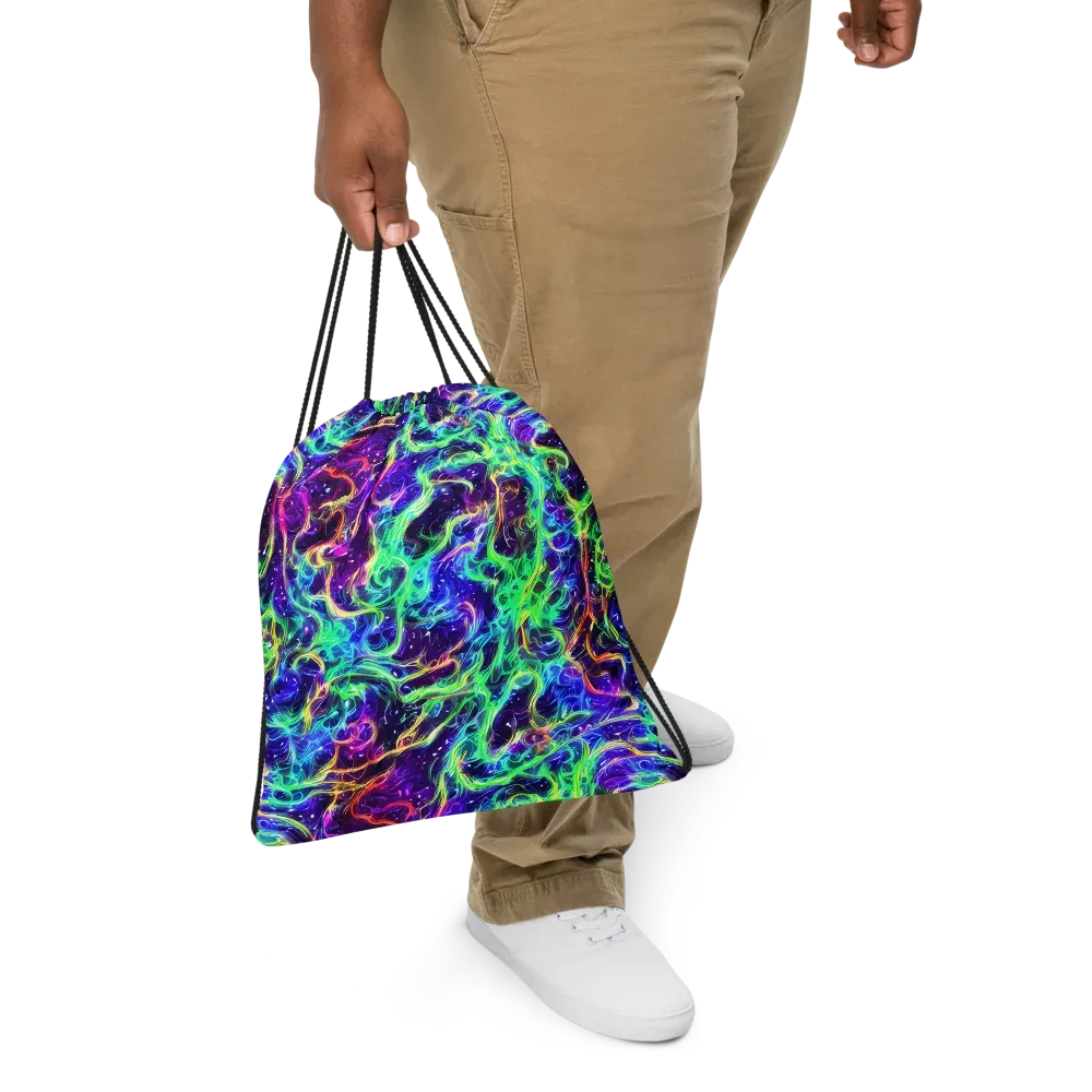 Afterdark Illusion on Drawstring Bag — Front