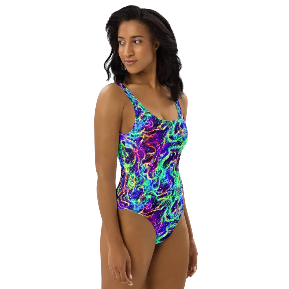 Afterdark Illusion on One-Piece Swimsuit — Right