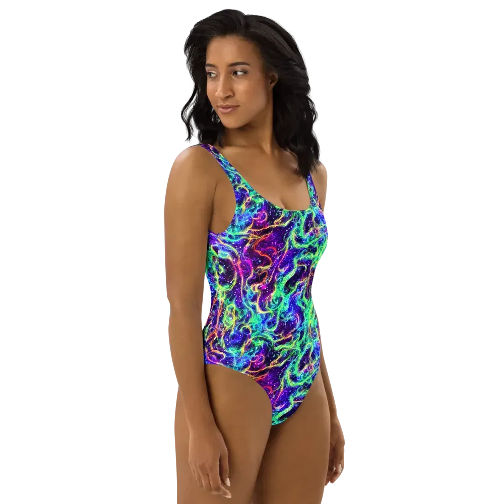 Afterdark Illusion on One-Piece Swimsuit — Right
