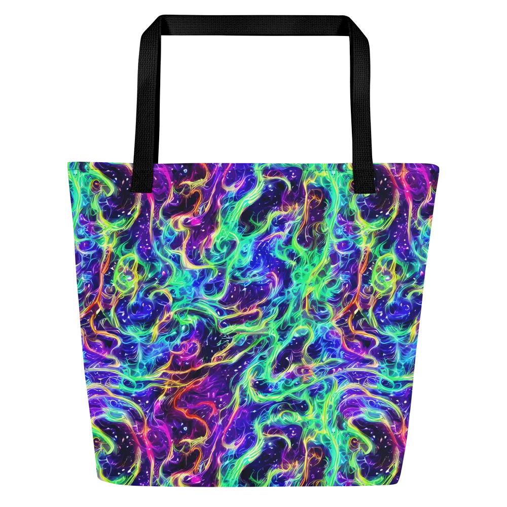 Afterdark Illusion on Large Tote Bag W/ Pocket — Front