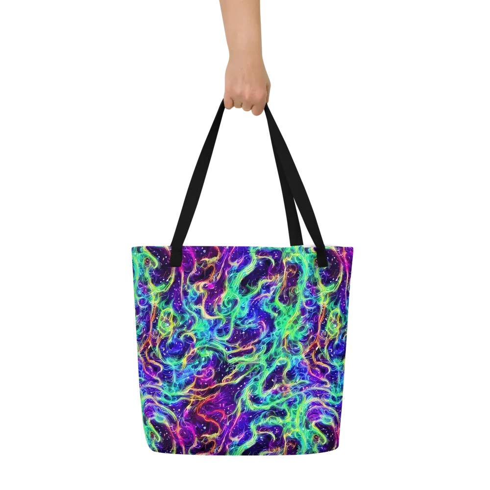 Afterdark Illusion on Large Tote Bag W/ Pocket — Front