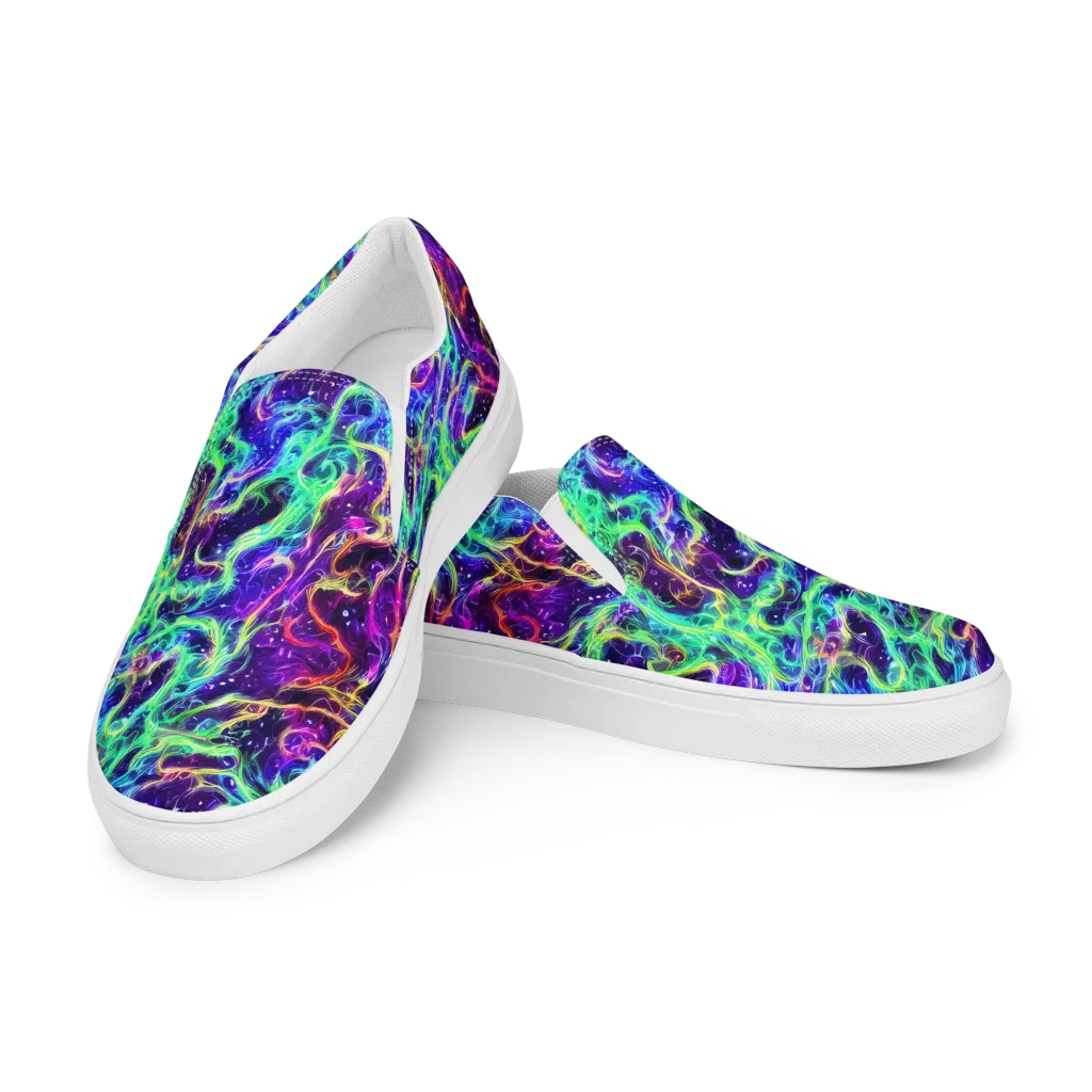 Afterdark Illusion on Women's Slip-On Canvas Shoes — Left Front