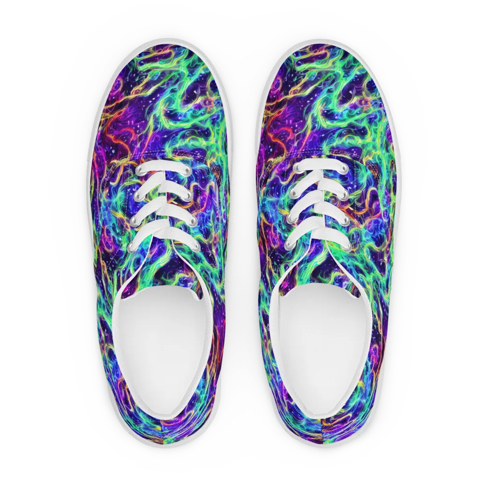 Afterdark Illusion on Men's Lace-Up Canvas Shoes — Front