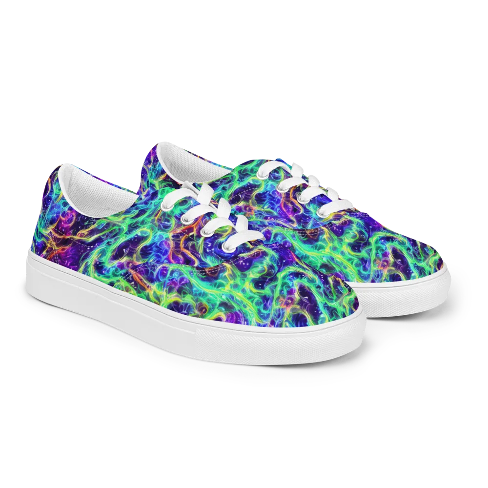 Afterdark Illusion on Men's Lace-Up Canvas Shoes — Right Front