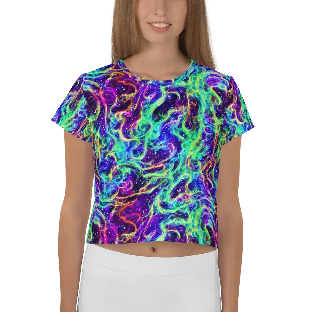 Afterdark Illusion on Crop Tee — Front