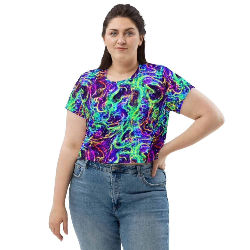 Afterdark Illusion on Crop Tee — Front