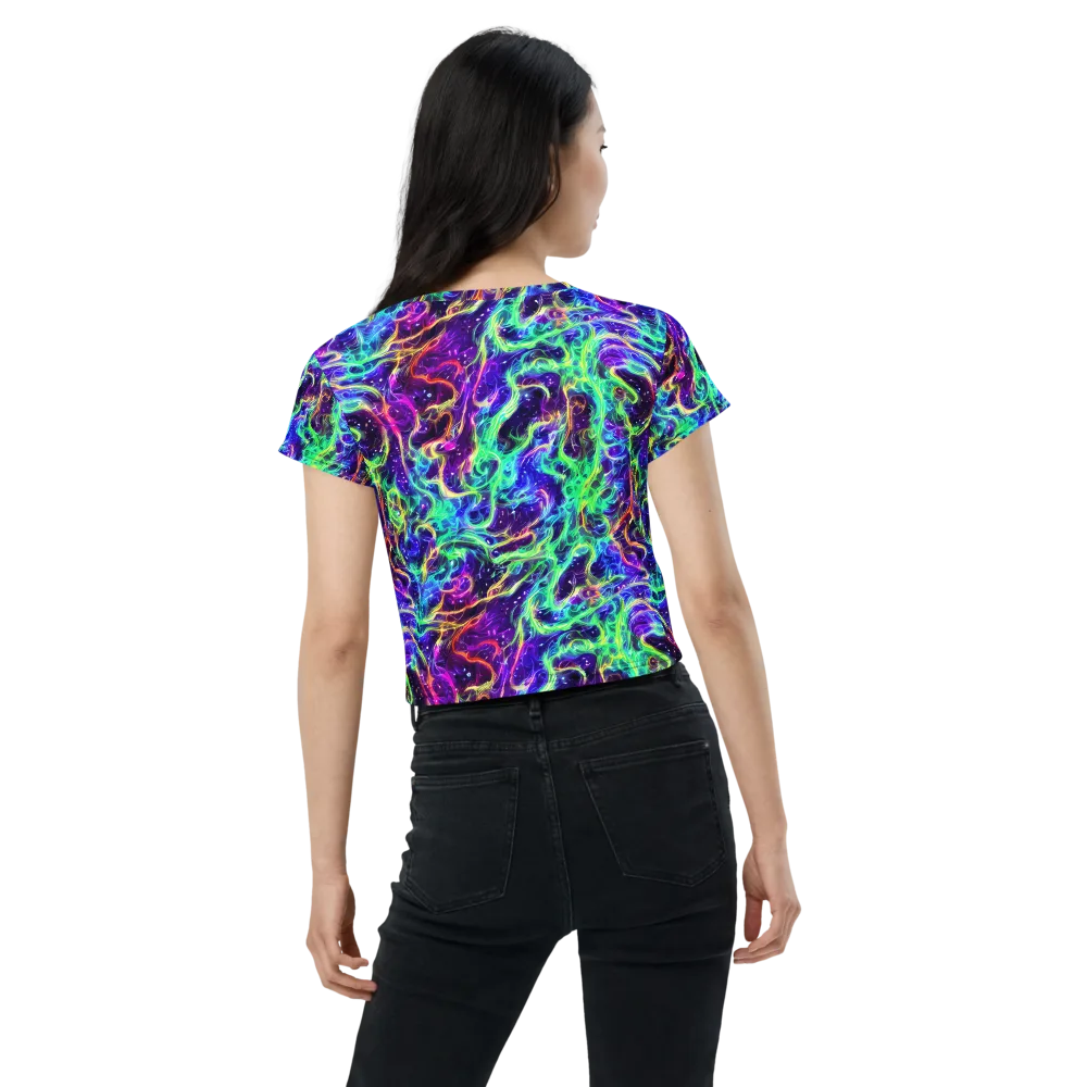 Afterdark Illusion on Crop Tee — Back