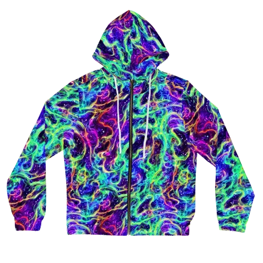Afterdark Illusion on a Women's Full-Zip Hoodie