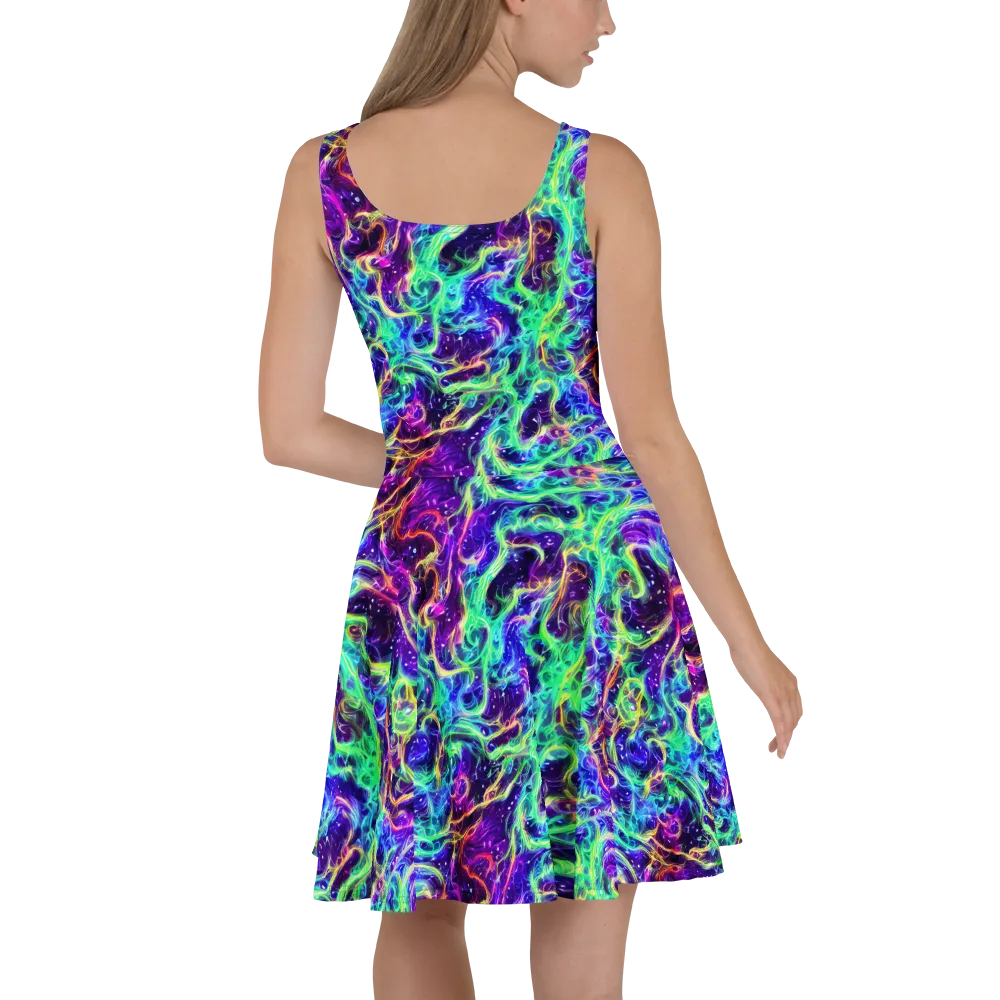 Afterdark Illusion on Skater Dress — Back