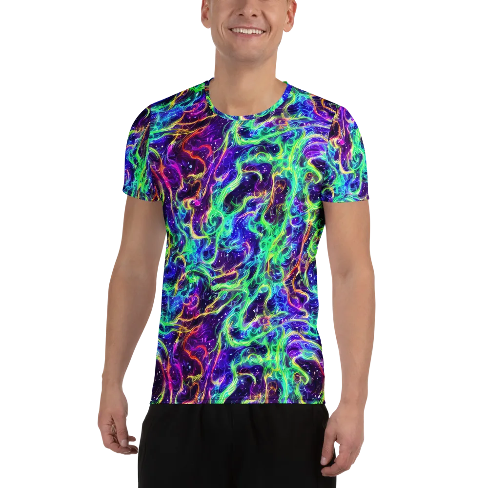 Afterdark Illusion on Men's Athletic T-Shirt — Front