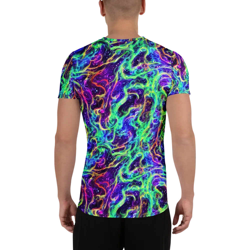Afterdark Illusion on Men's Athletic T-Shirt — Back