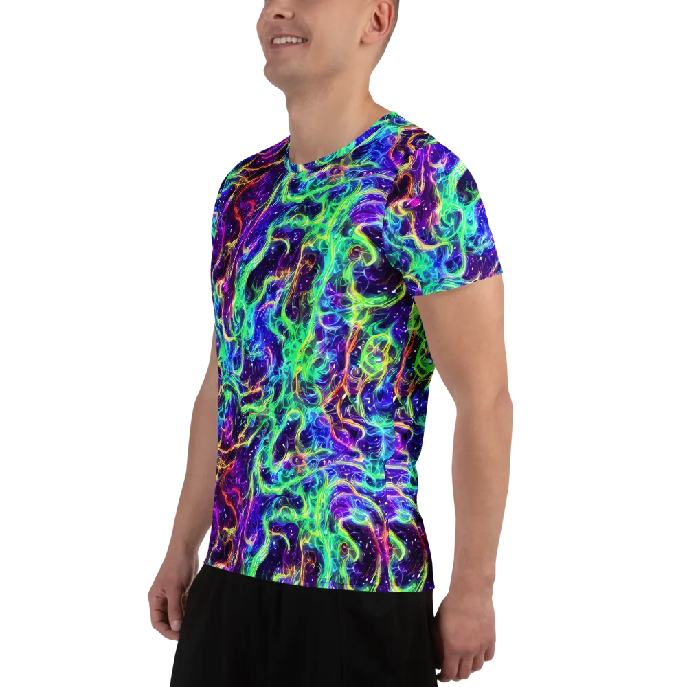 Afterdark Illusion on Men's Athletic T-Shirt — Left