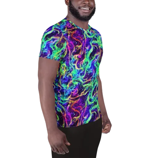 Afterdark Illusion on a Men's Athletic T-Shirt