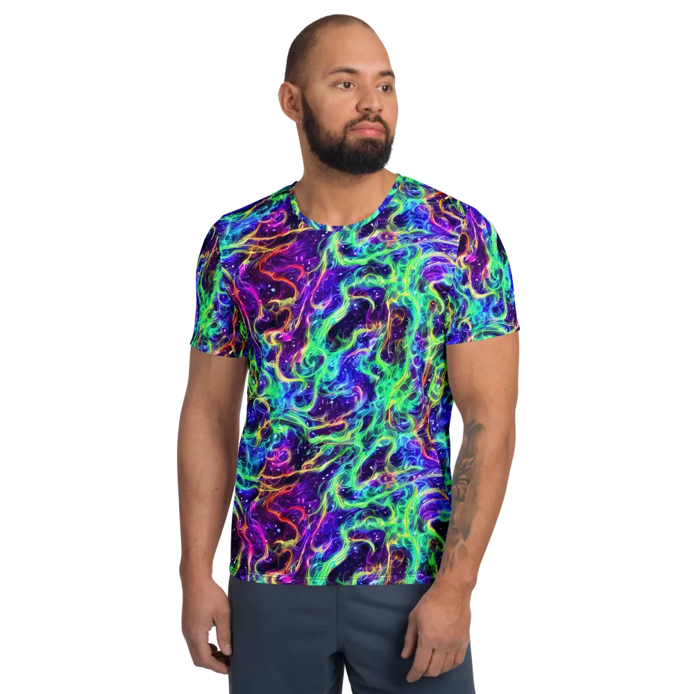 Afterdark Illusion on Men's Athletic T-Shirt — Front