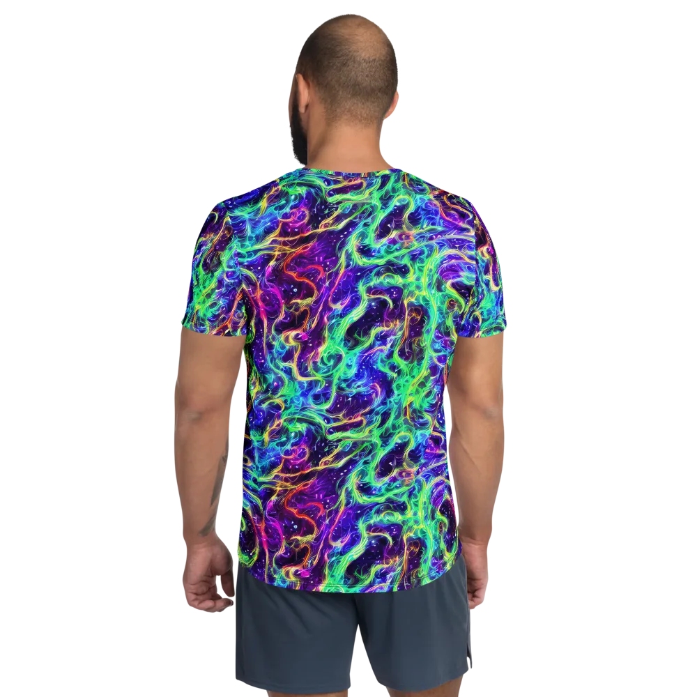 Afterdark Illusion on Men's Athletic T-Shirt — Back