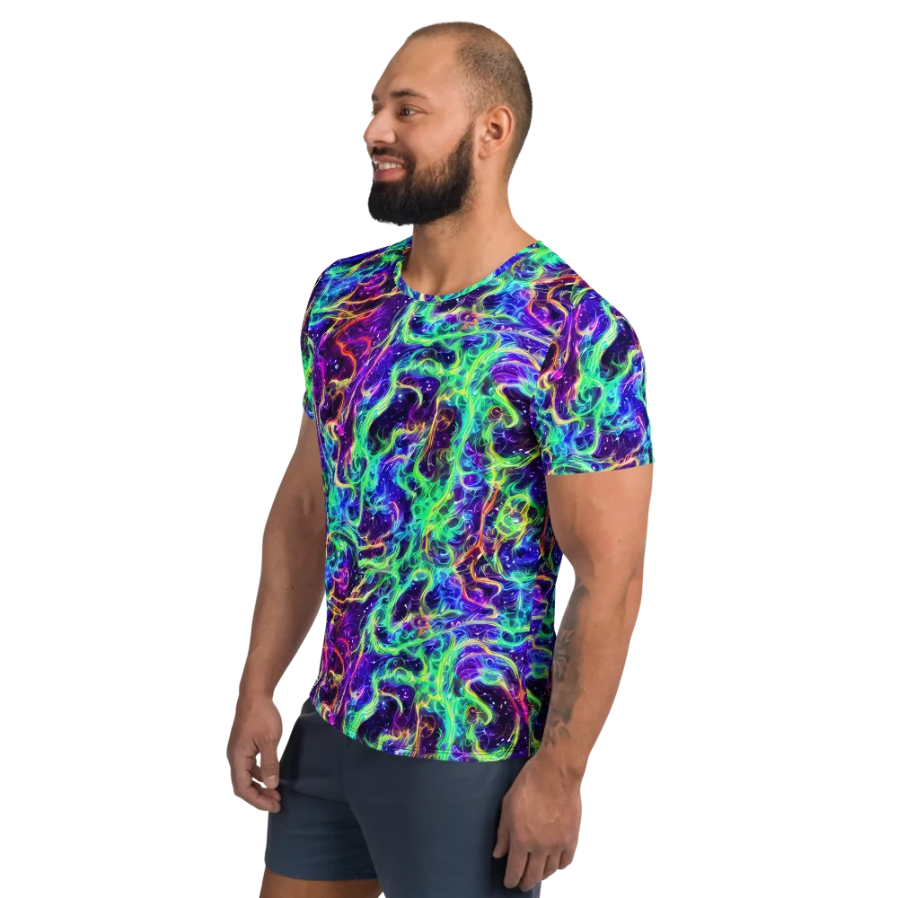 Afterdark Illusion on Men's Athletic T-Shirt — Left