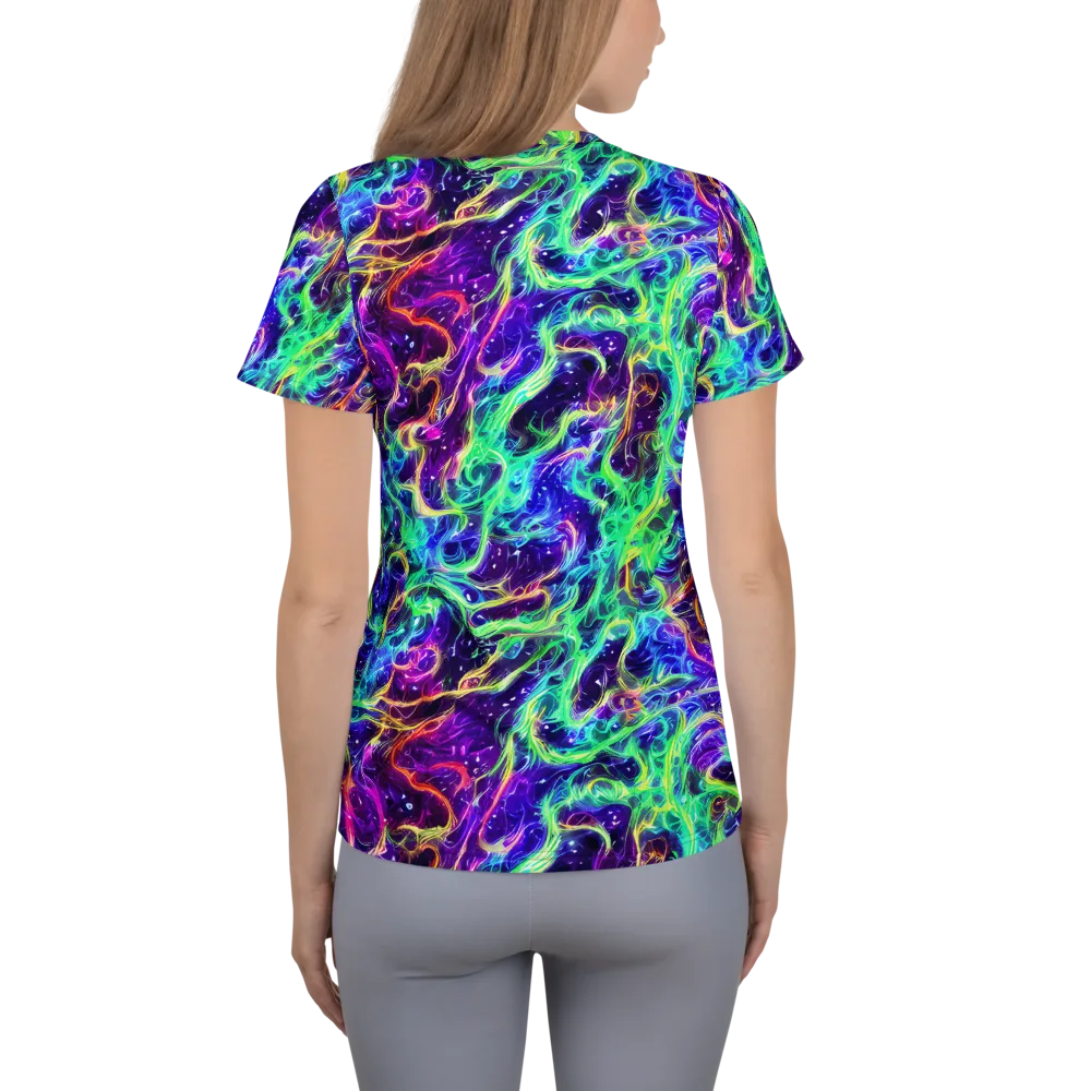 Afterdark Illusion on Women's Athletic T-Shirt — Back