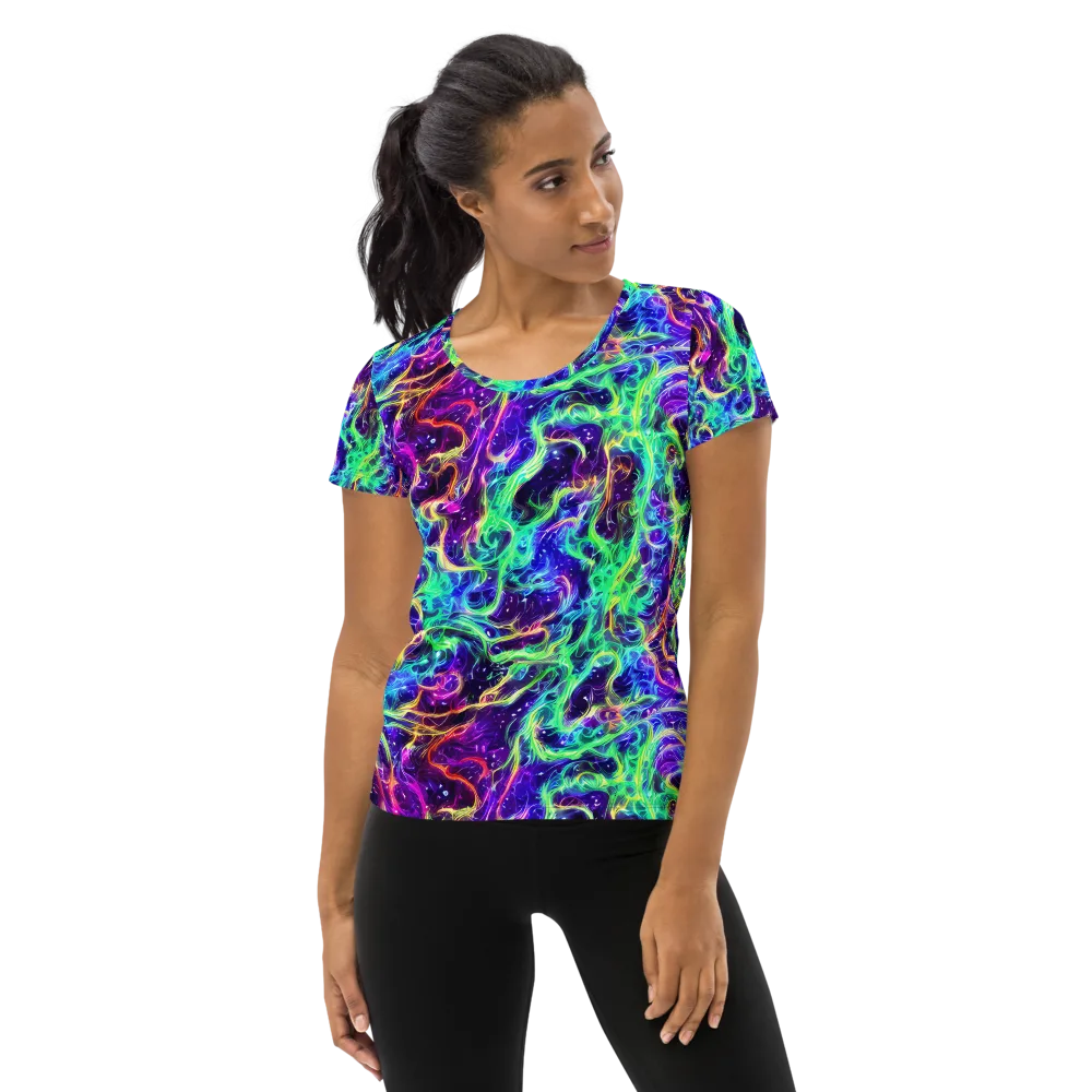 Afterdark Illusion on Women's Athletic T-Shirt — Front