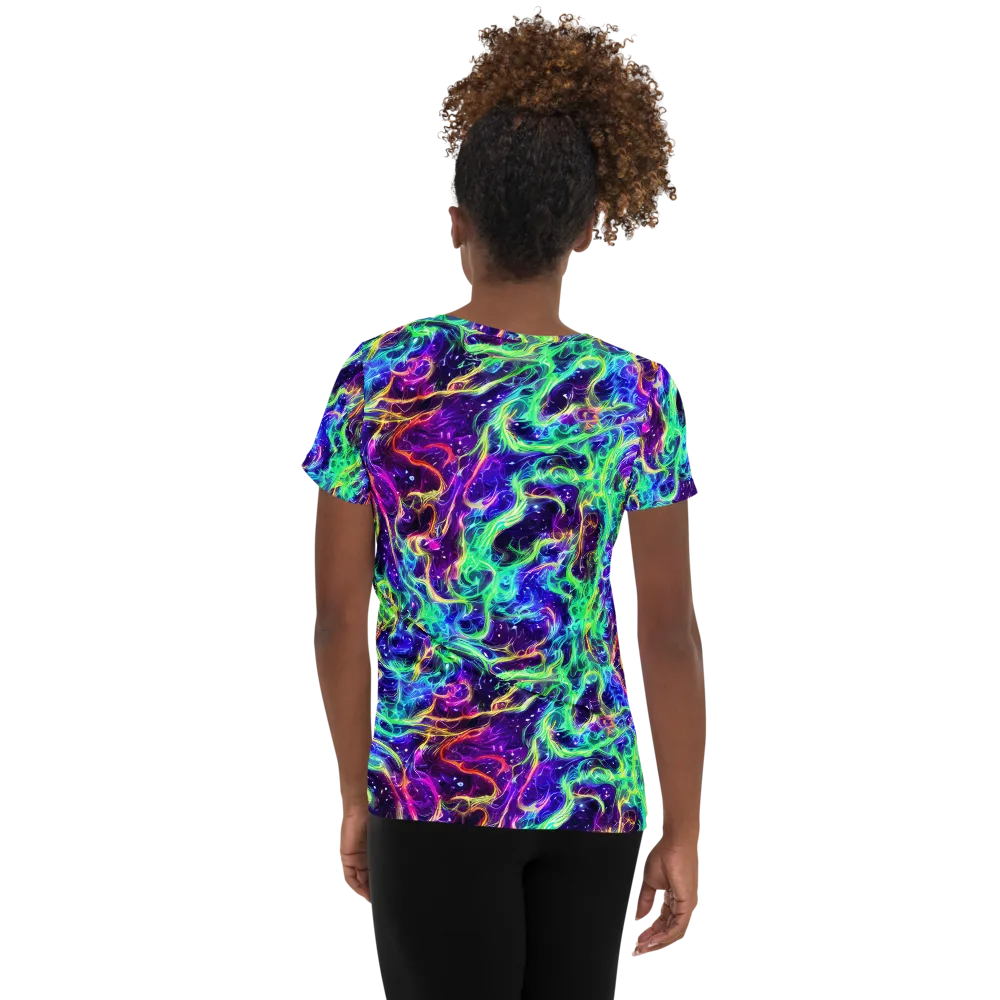 Afterdark Illusion on Women's Athletic T-Shirt — Back
