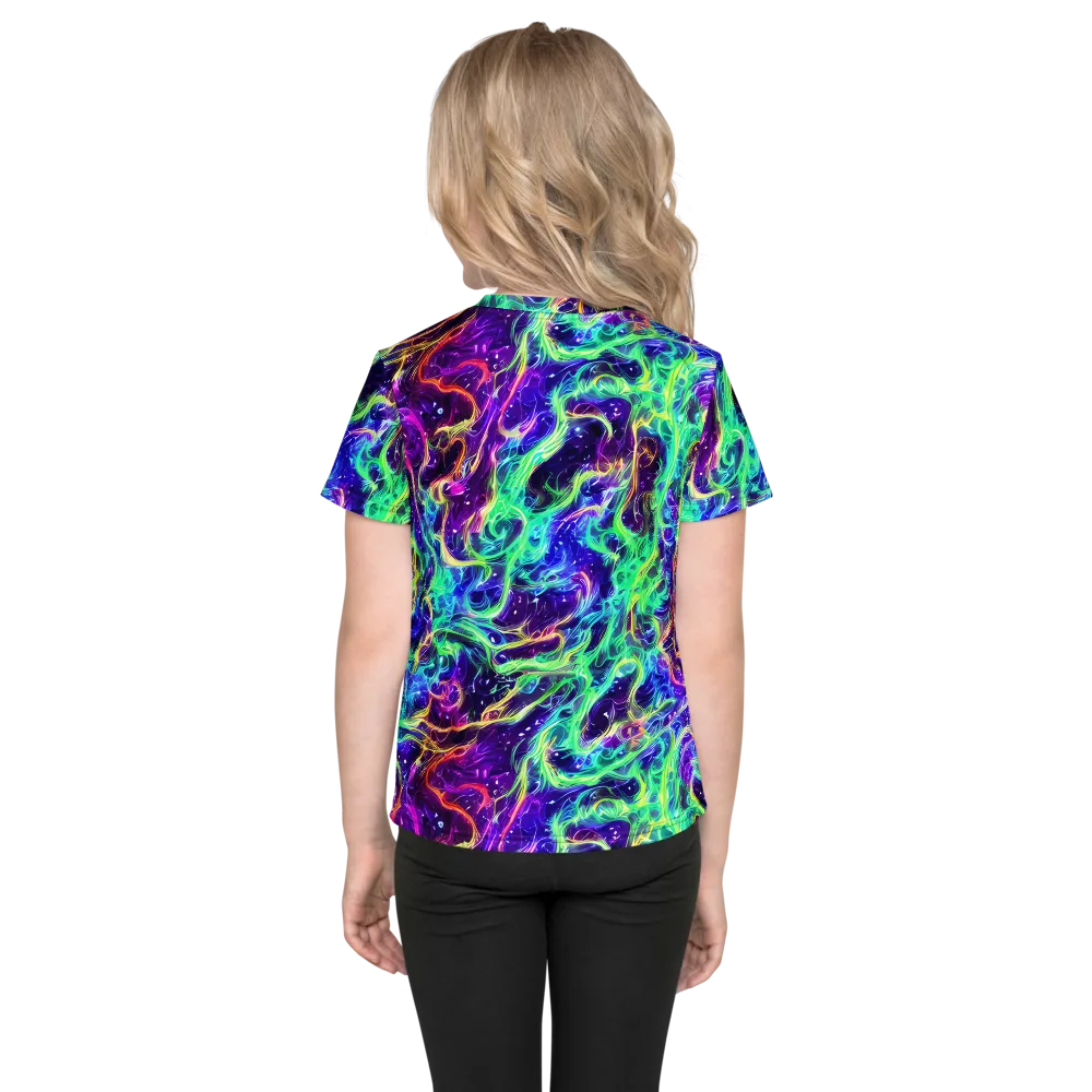 Afterdark Illusion on Kids Crew Neck T-Shirt — Back