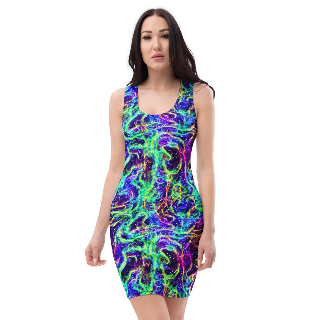 Afterdark Illusion on Bodycon Dress — Front