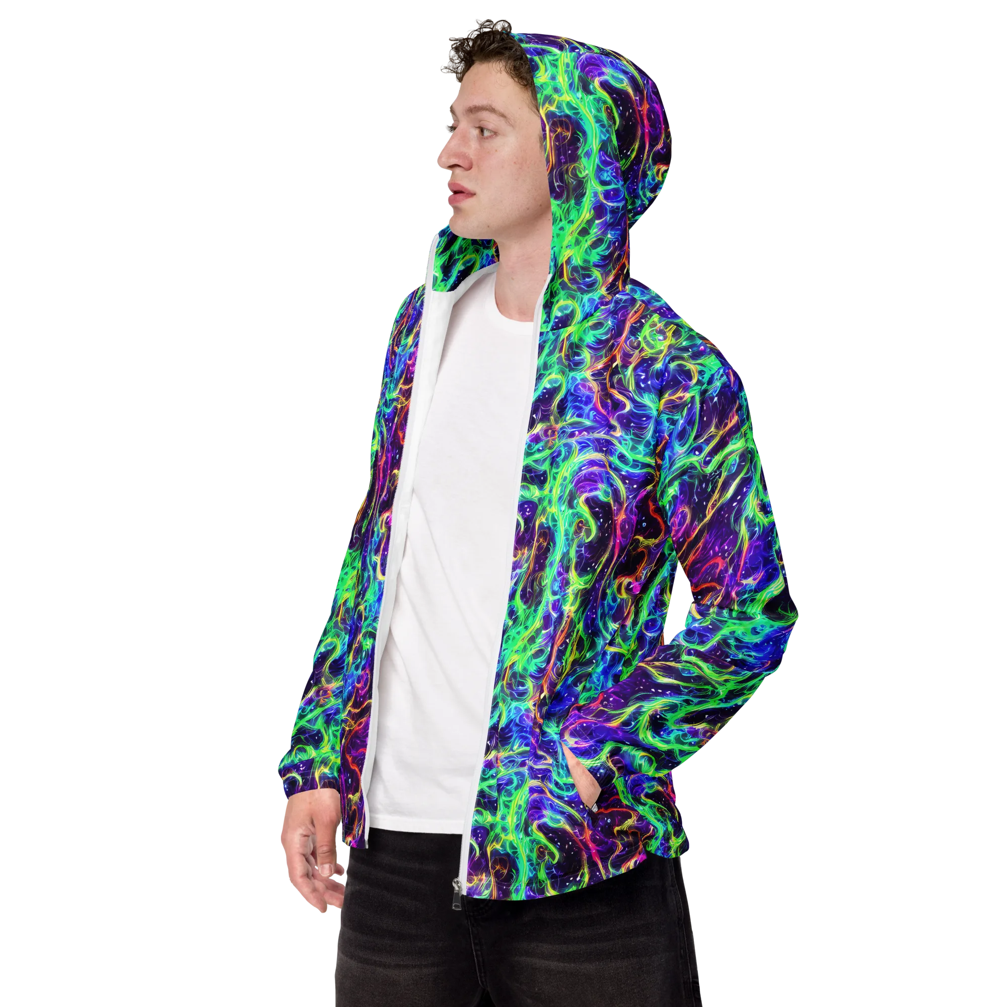 Afterdark Illusion on Men's Windbreaker — Left Front