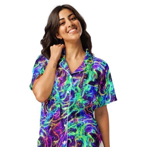 Afterdark Illusion on a Women's Short Sleeve Pajama Top