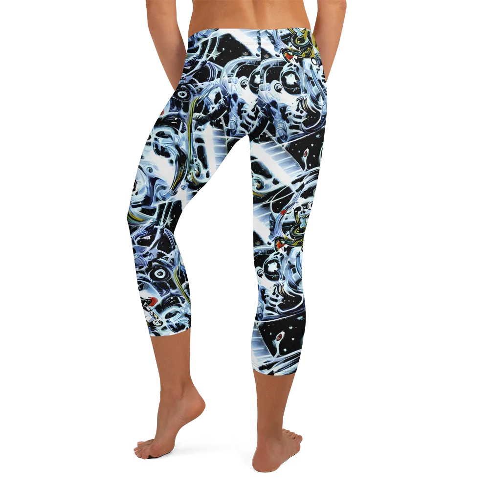 Liquid Chrome on Capri Leggings — Back