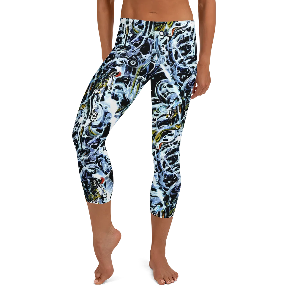 Liquid Chrome on Capri Leggings — Front