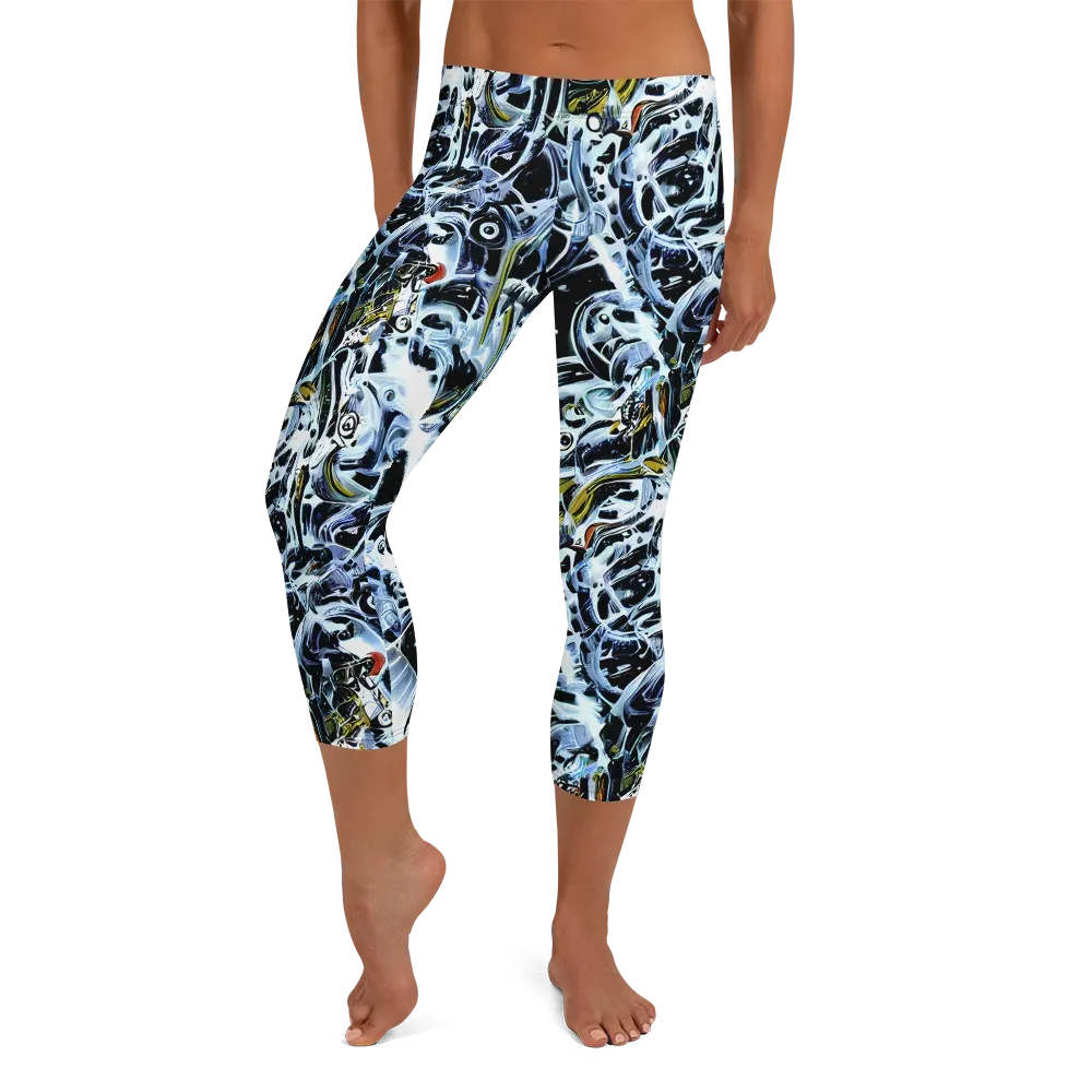 Liquid Chrome on Capri Leggings — Front