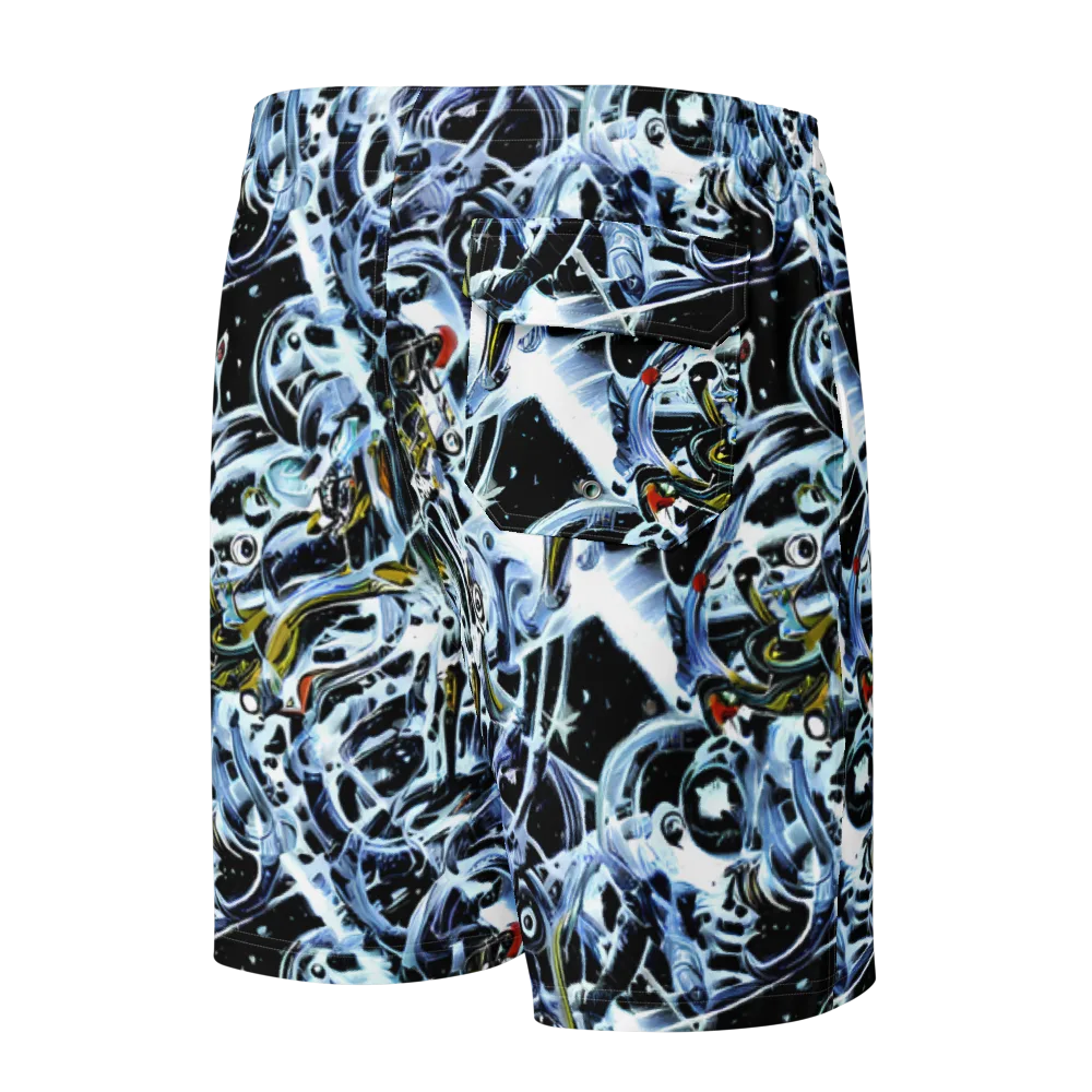 Liquid Chrome on Men's Board Shorts — Back