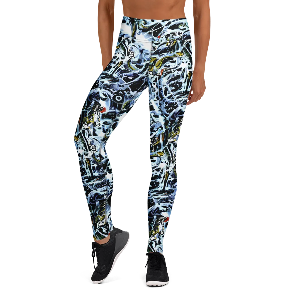 Liquid Chrome on Yoga Leggings — Front