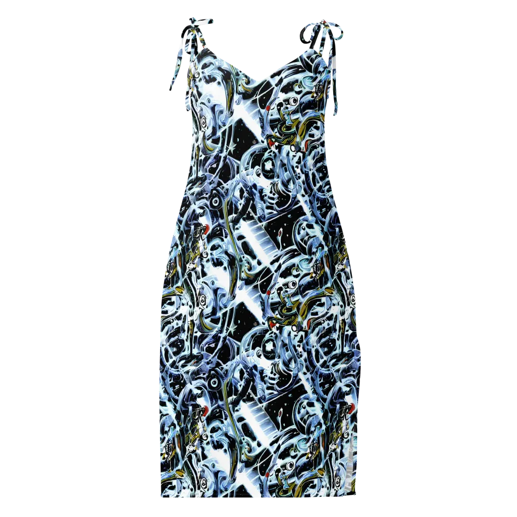 Liquid Chrome on Slip Dress — Front