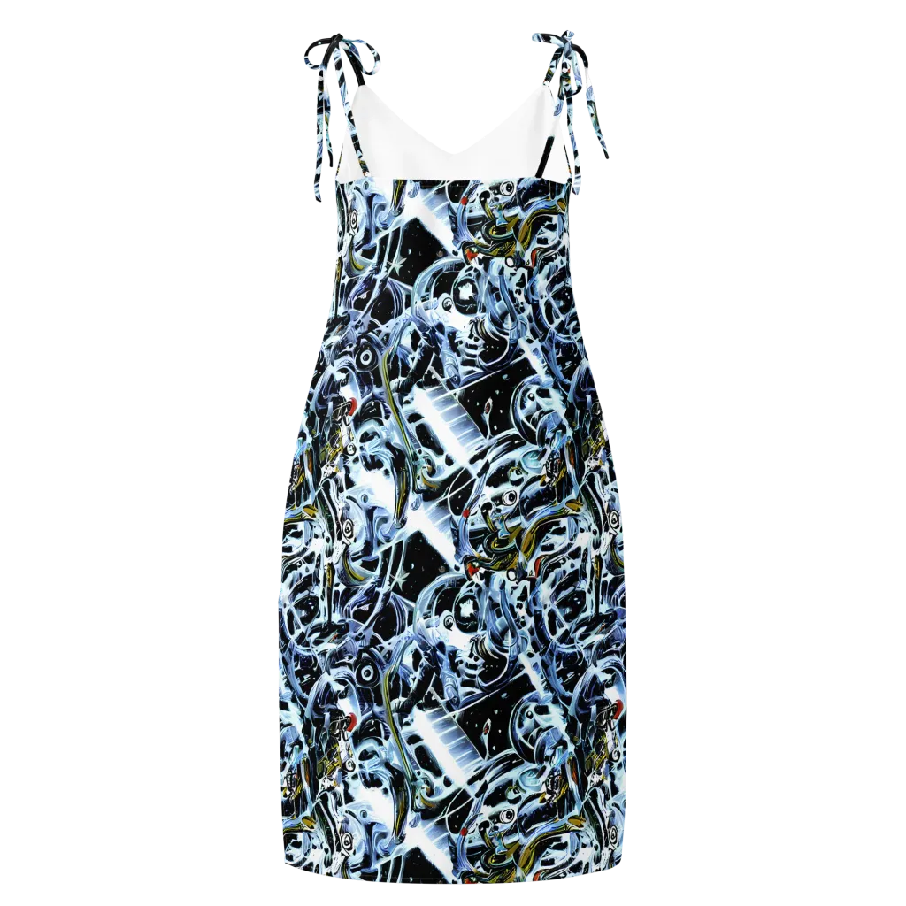 Liquid Chrome on Slip Dress — Back