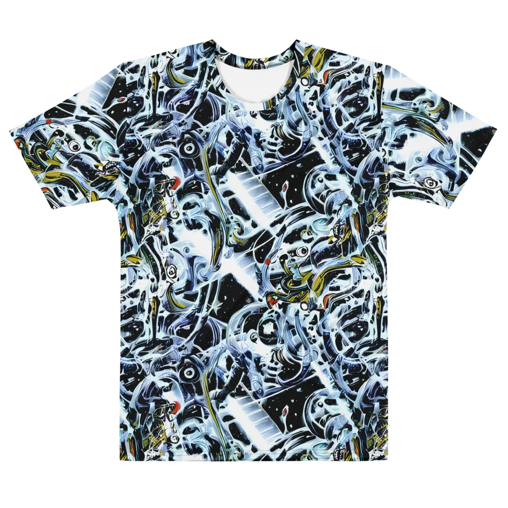 Liquid Chrome on Men's Cotton Crew Neck T-Shirt — Front