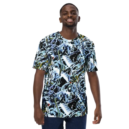 Liquid Chrome on a Men's Crew Neck T-Shirt