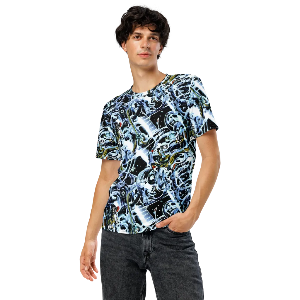 Liquid Chrome on Men's Crew Neck T-Shirt — Front